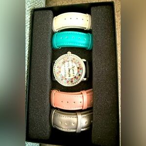 EXPRESS YOURSELF with NEW ADRIENNE DESIGNER COLLECTION WATCH & 5 COLORFUL BANDS!